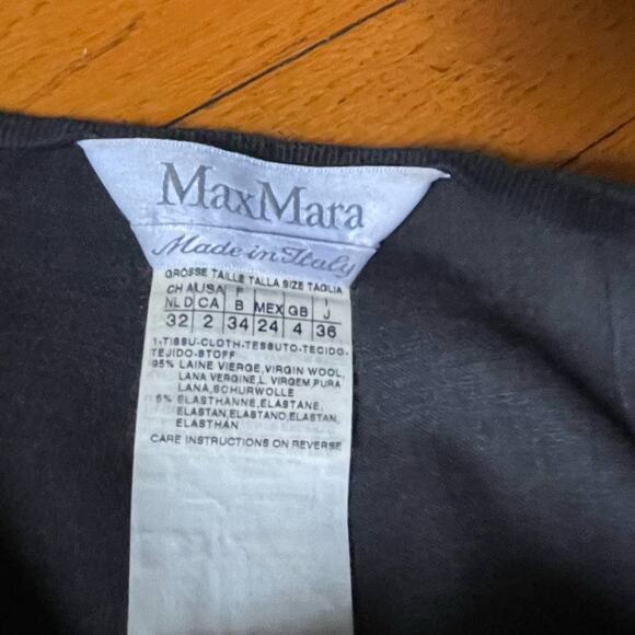 Max Mara Dark Gray Straight Leg Wool Pants size 2 - Picture 4 of 4